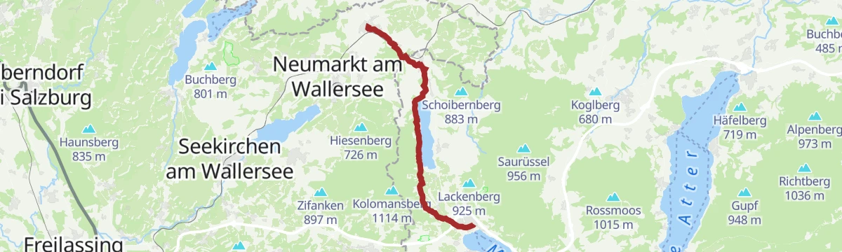 Route map: Wolfgang-Pilgerweg-Fußweg-Etappe 10